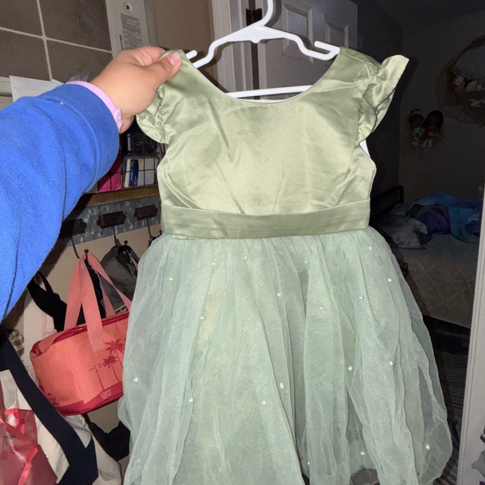 Elegant Green Kids Formal Dress